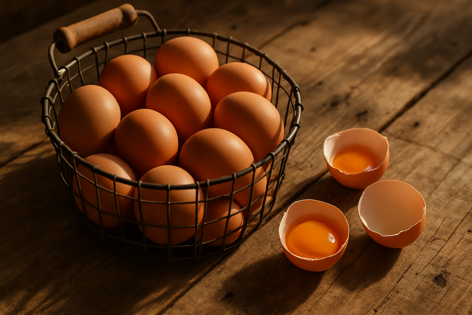 Keranjang telur segar