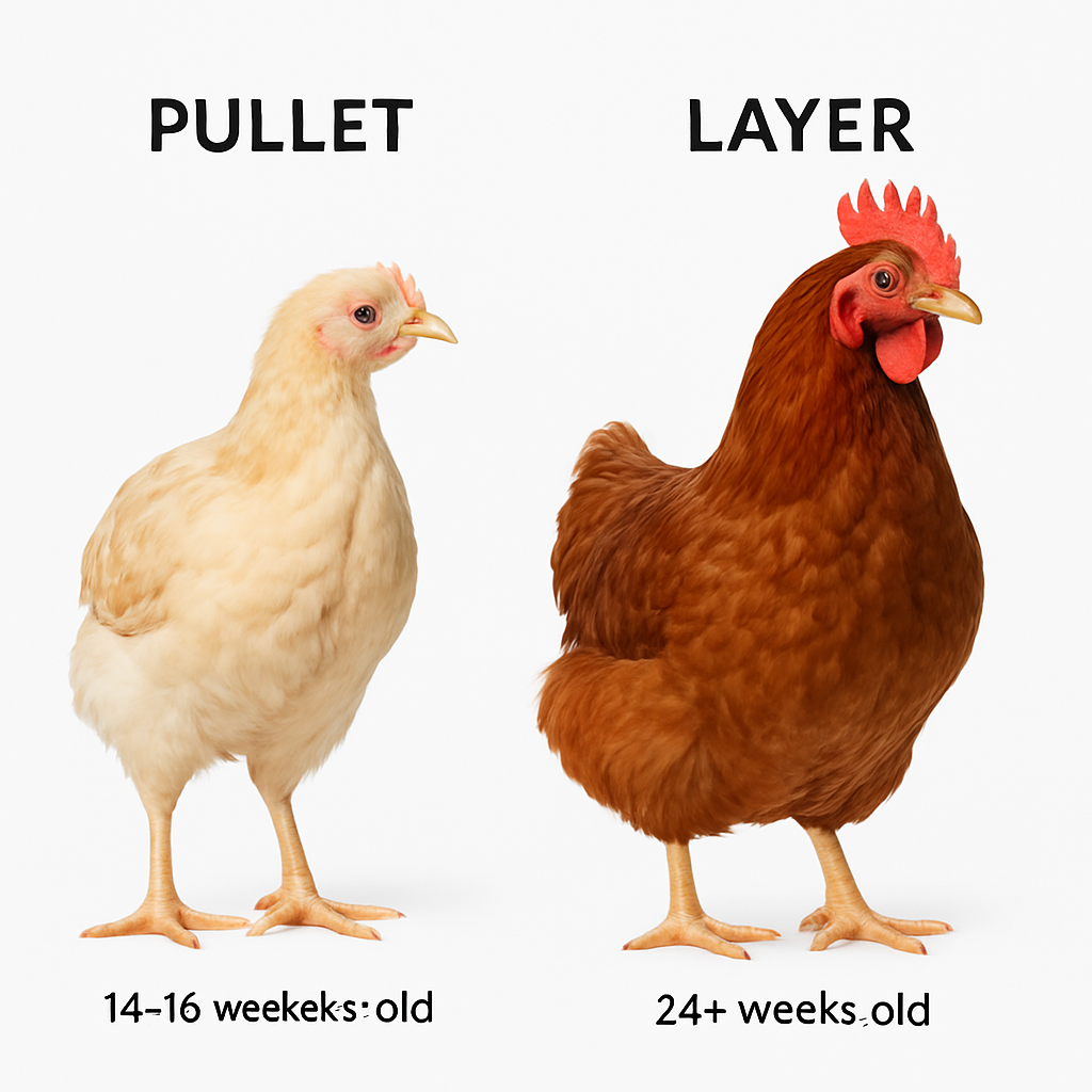 Perbandingan Ayam Pullet vs Layer